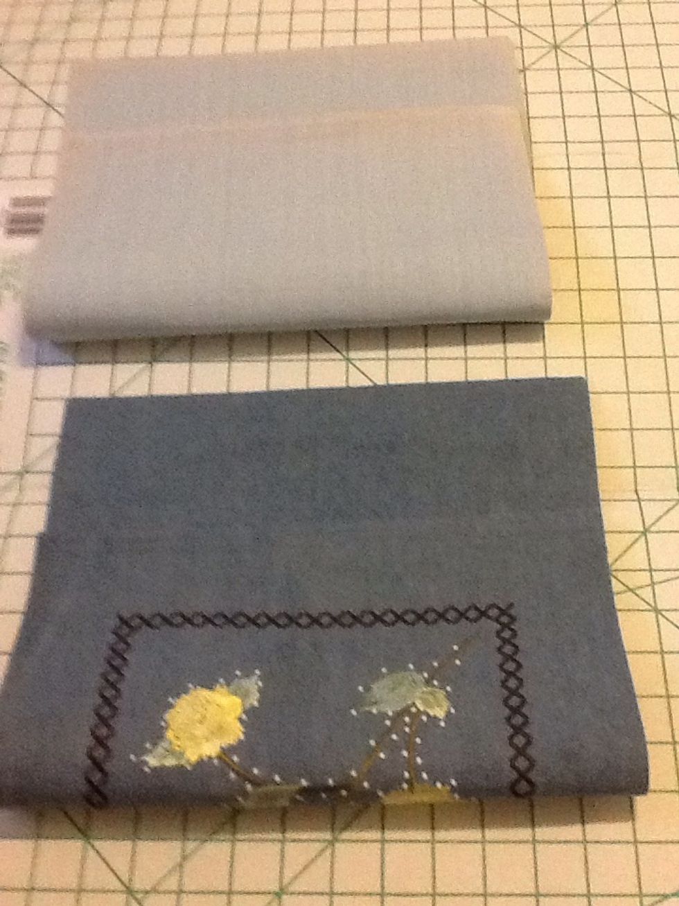 The first step is to determine how deep you want the bag to be. I carry my life in my bags, so I fold from the bottom and leave enough for a fold over flap at the top.