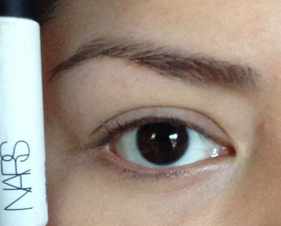 The first step is to prime your lids with eyeshadow primer. The best primer I've ever used is this one by NARS its their Pro-Prime Eyeshadow Base but use whichever one you want or have!