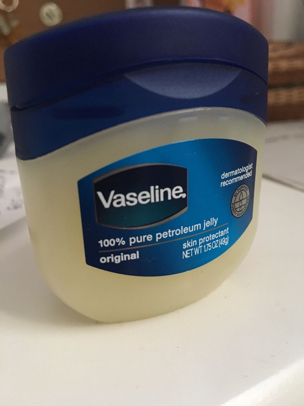 The first thing you need to do is buy some Vaseline. I got the travel sized one because you will not need that much, so no need to buy a huge tub of Vaseline.