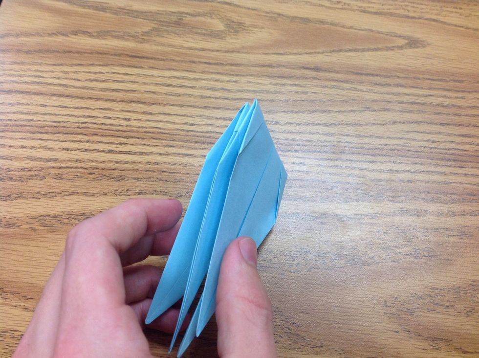 The fold should look as shown.