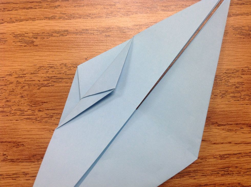The fold should look like shown. Fold the remains 3 short sides the same as you did this one.