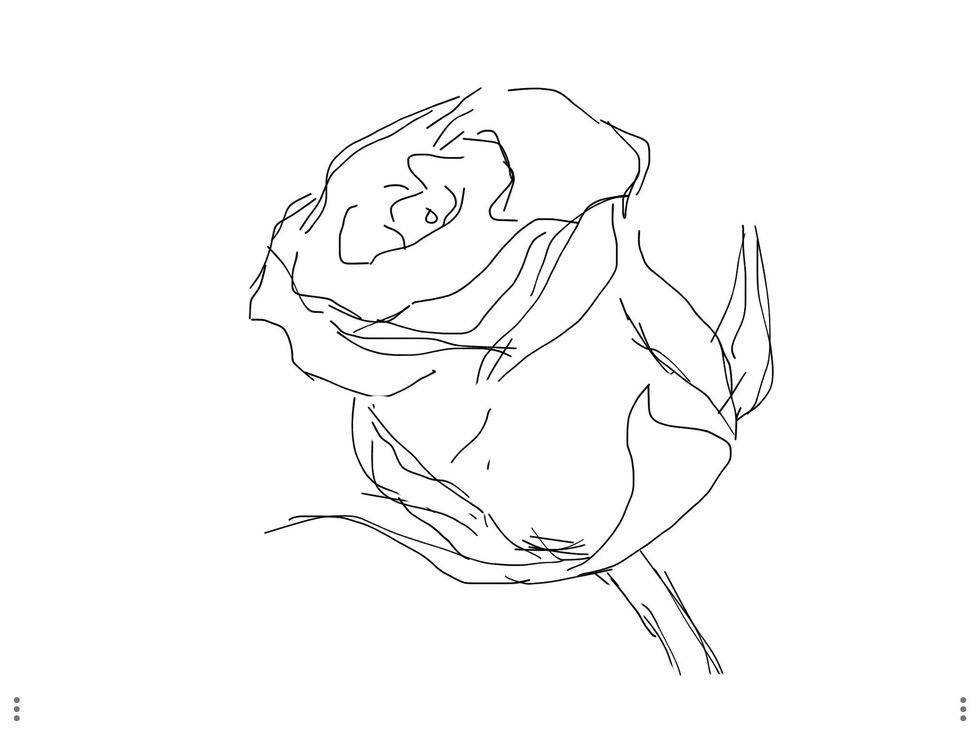 The front petals should be the biggest, as they're the front of the perspective.