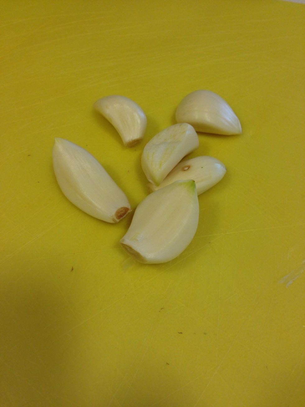 The garlic peeled
