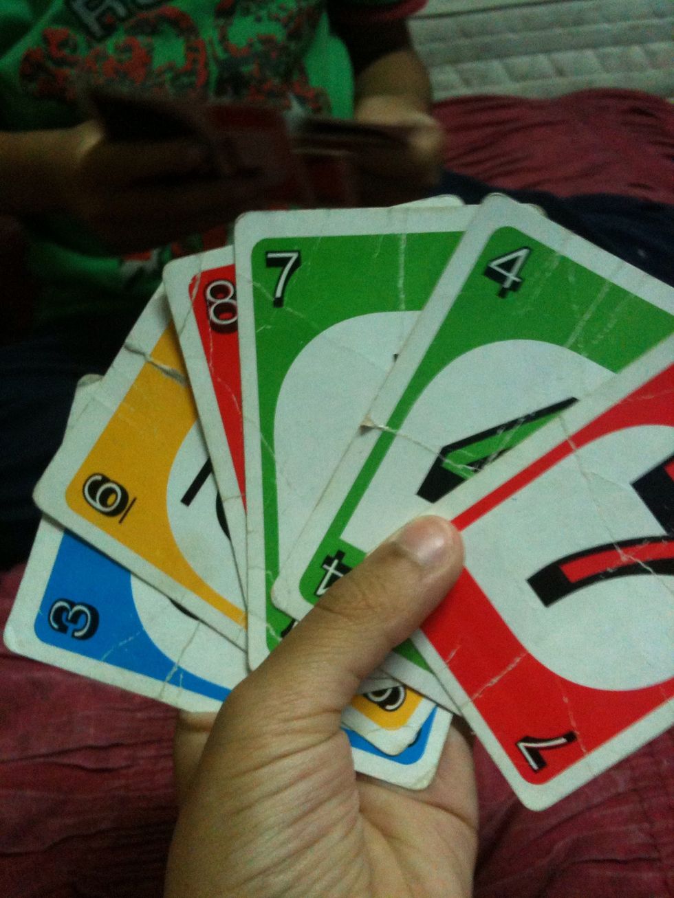 The goal of this game is to get rid of all these cards