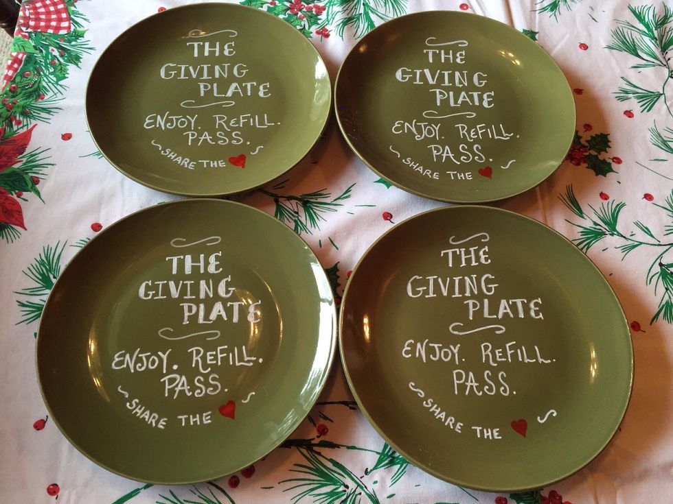 The heat sets the ink.  It says this is dishwasher safe, but I will still only hand wash to be sure.   Plates are ready to fill with treats.