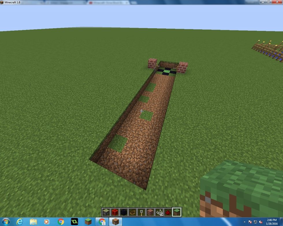 The hole should look something like this.