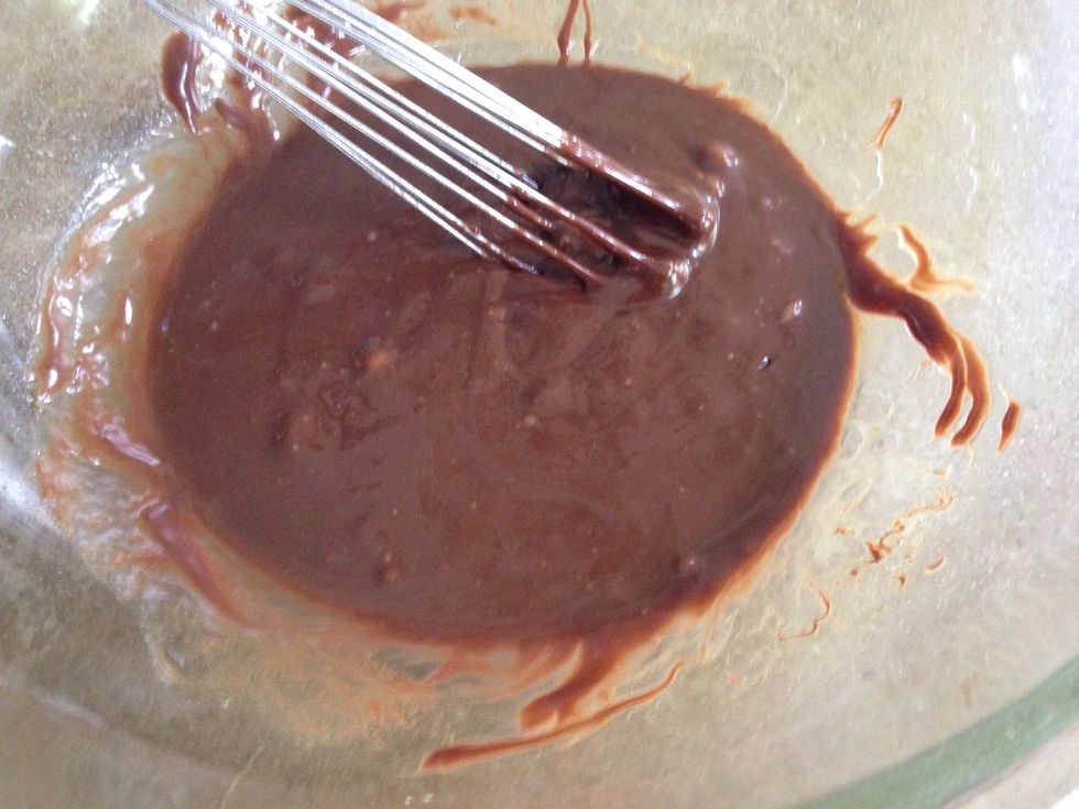 The honey and Nutella should be hot and combined. Stir until smooth. If it's too thick place in microwave for 10 seconds. Be Careful not to overheat-mixture will have a scorched taste.