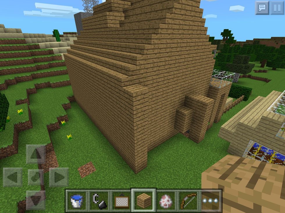 The house is six blocks high and then the roof starts.