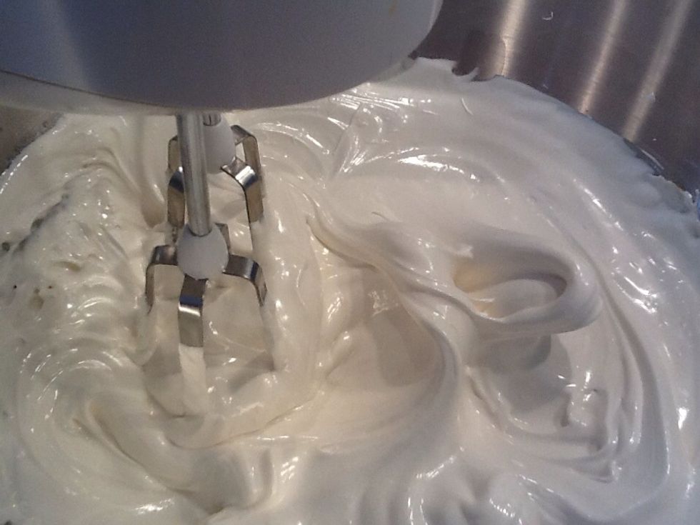 The icing mixture should be peaked. Spoon some over each bun, then swirl another spoonful on top to get the whipped look. The icing sets quickly so sprinkle the decorations over ASAP.