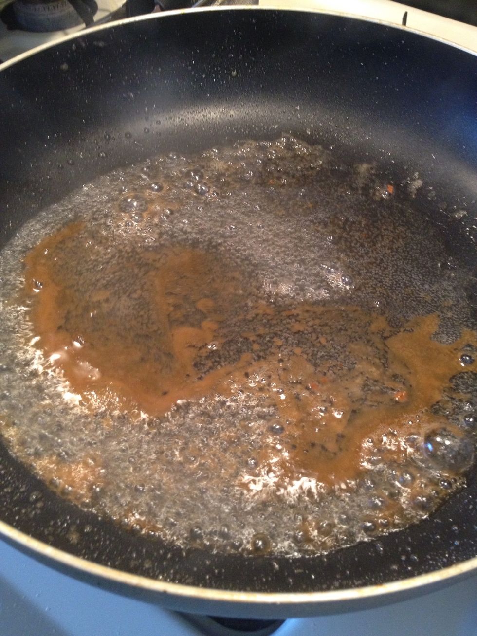 The idea is to deglaze the pan. You see the color brown? That my dearies is flavor.