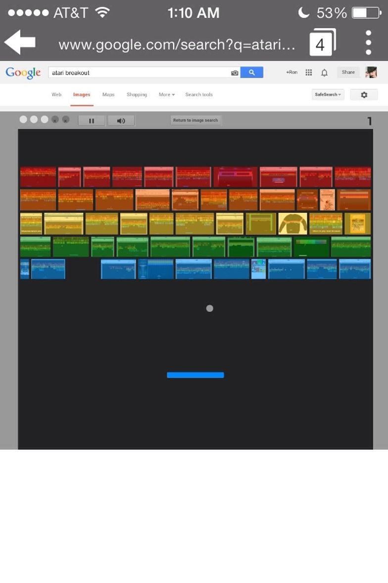How to play the game breakout on google