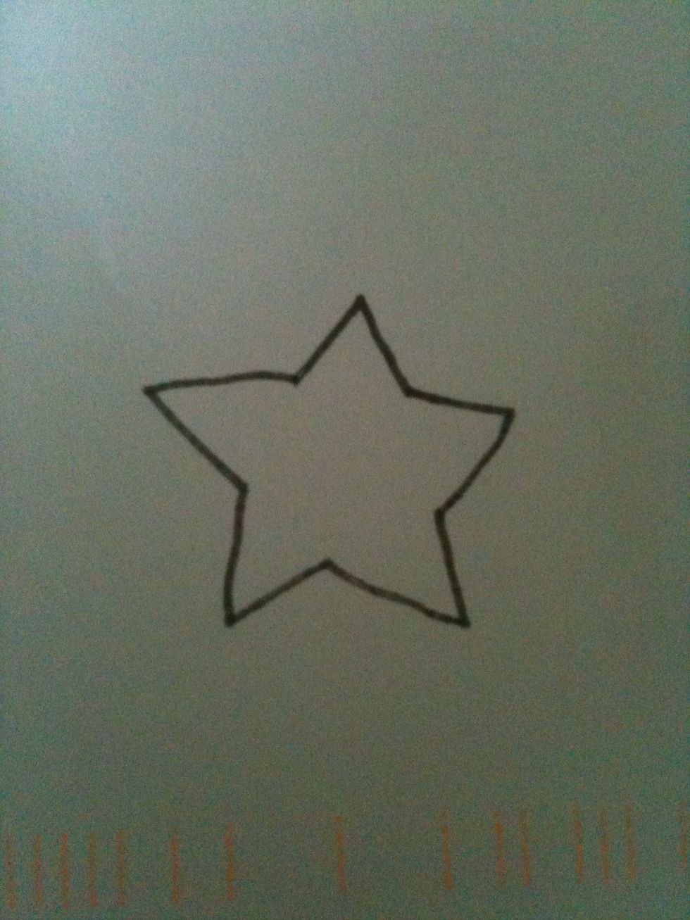 THE IMPOSSIBLE 5 POINT STAR                       Start by drawing a star. Ain't he a cutie?