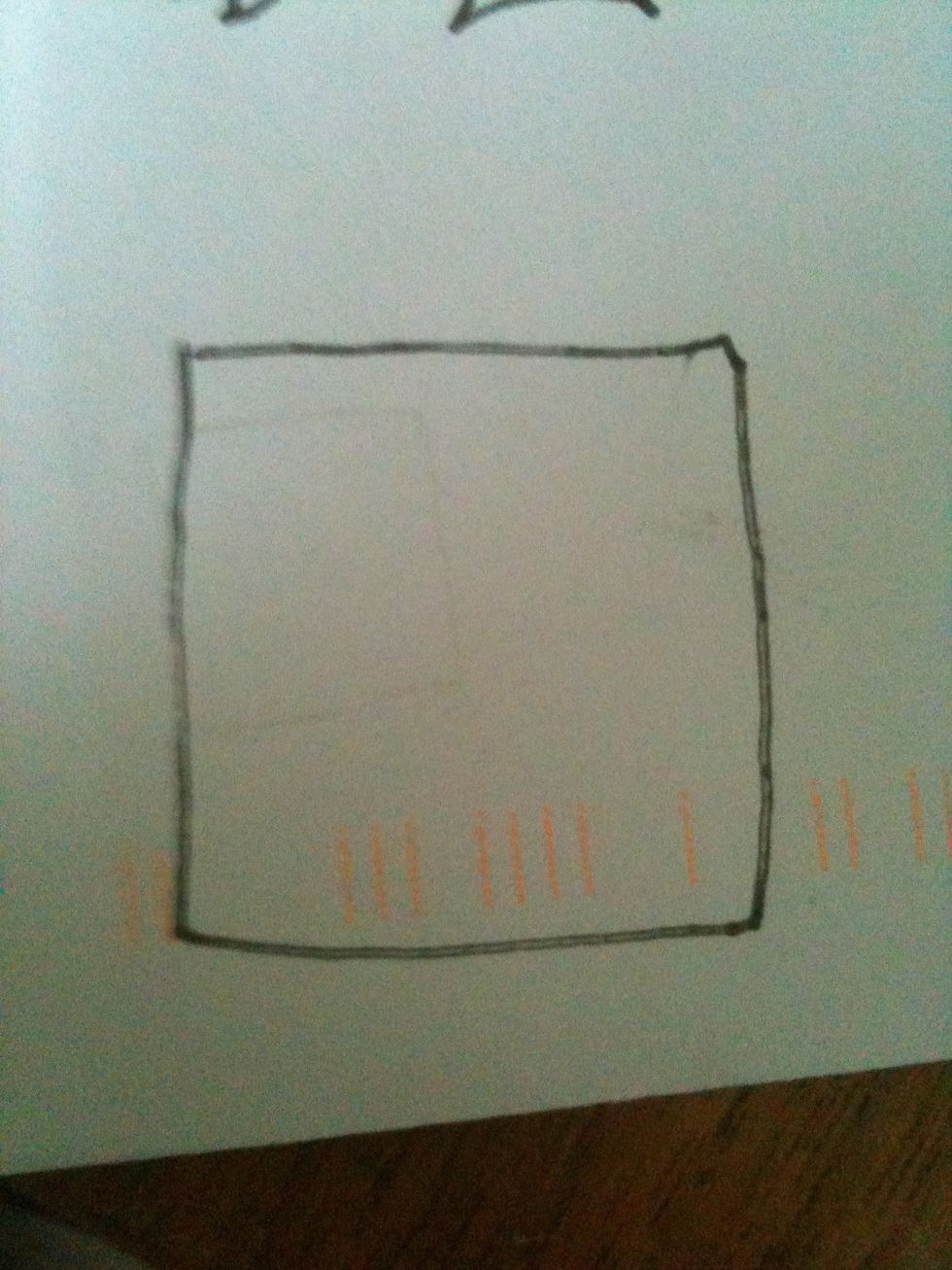 THE IMPOSSIBLE SQUARE Start by drawing a square. Here's my fabulously drawn one.