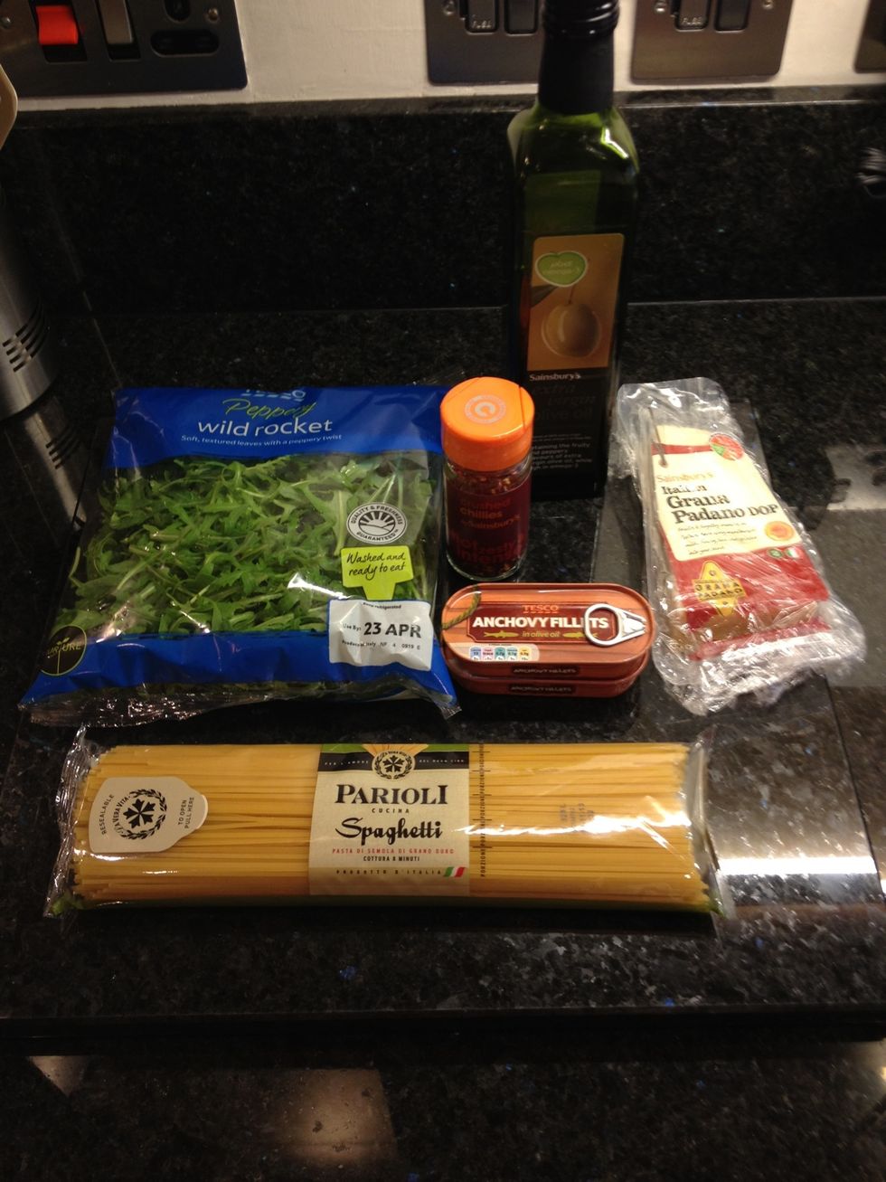 The ingredients! Garlic not shown here.