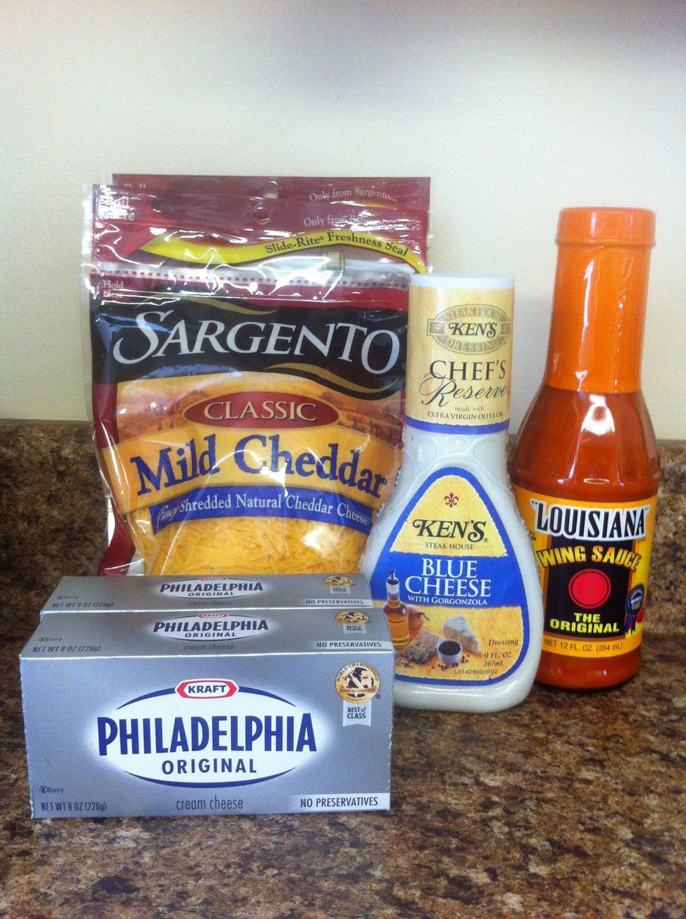 The ingredients needed (minus the chicken breasts)