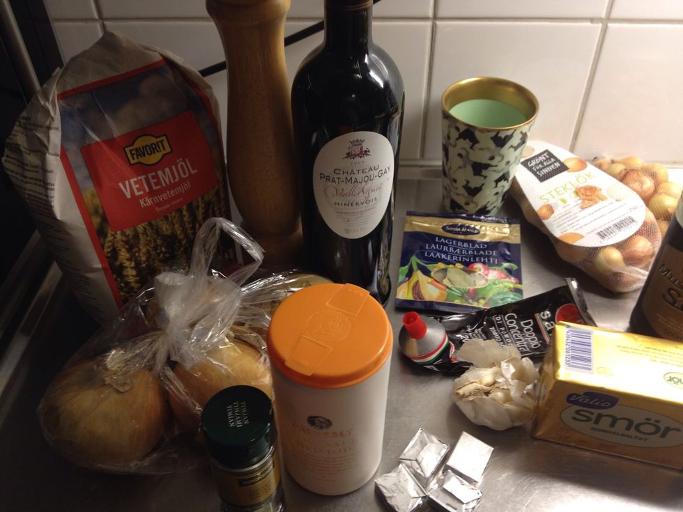 The ingredients needed (+ the meat)