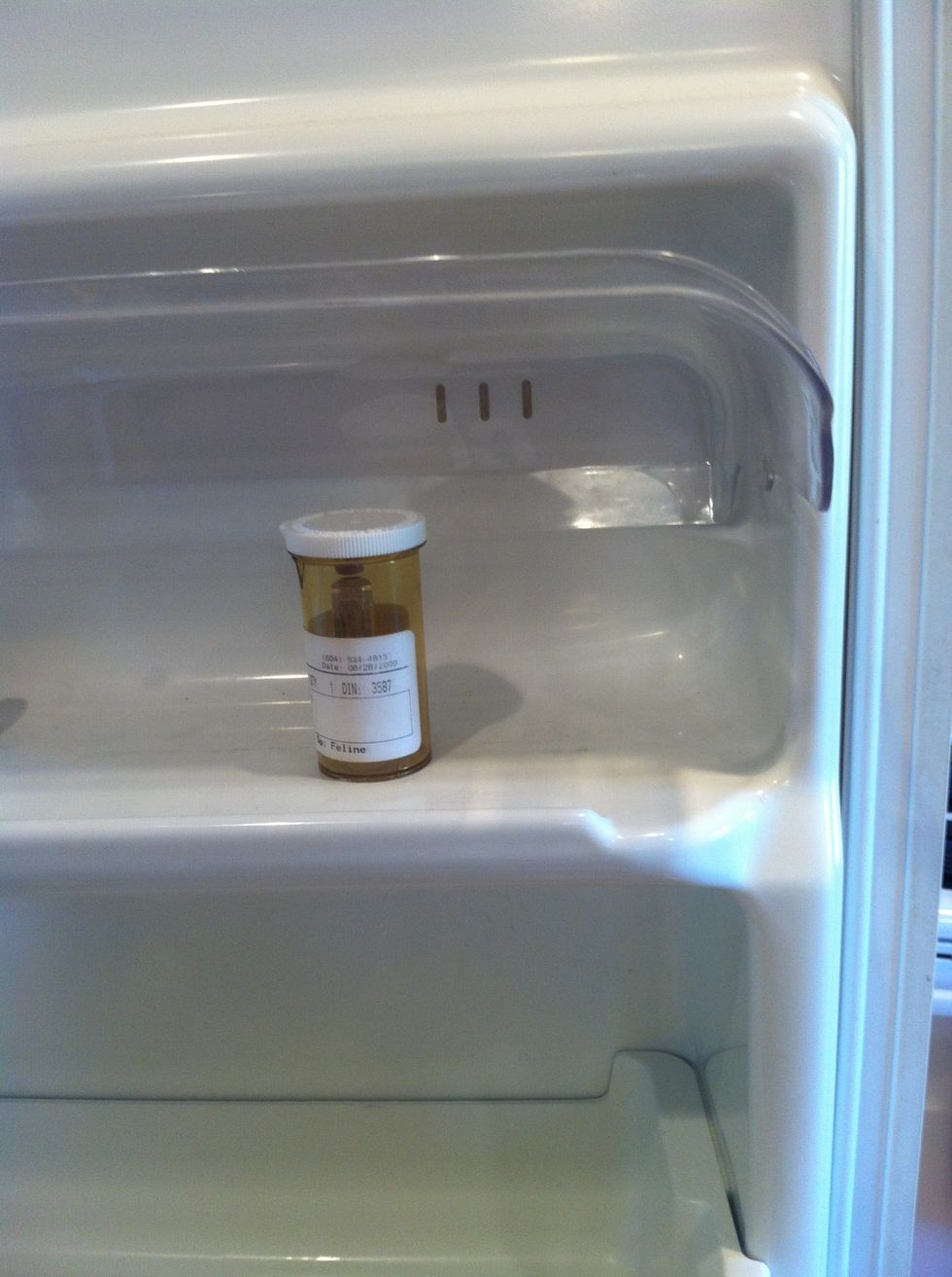 the insulin needs to be kept cold, it's in the fridge