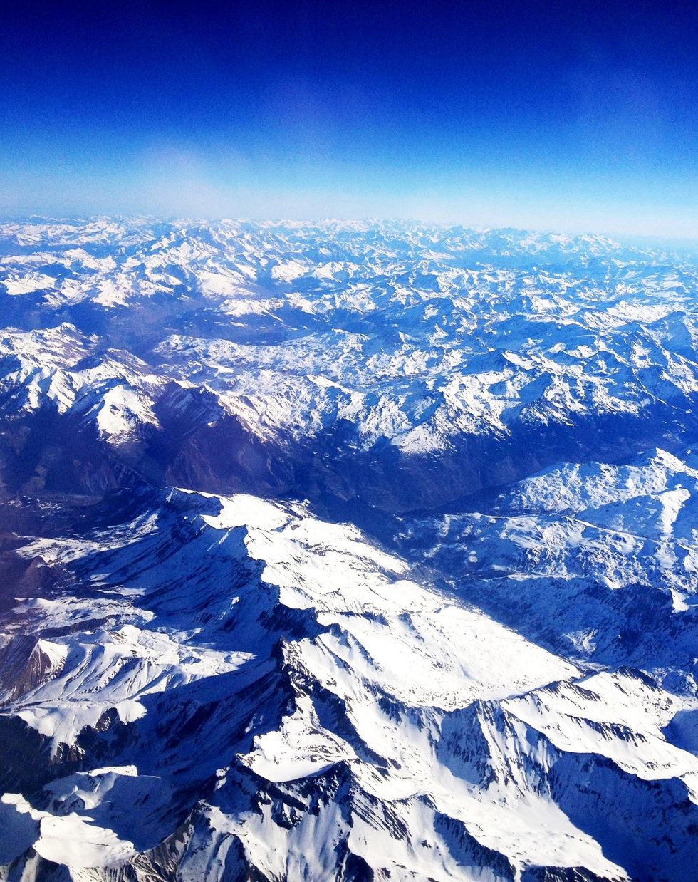 The Italian alps (view from out of the airplane window)
