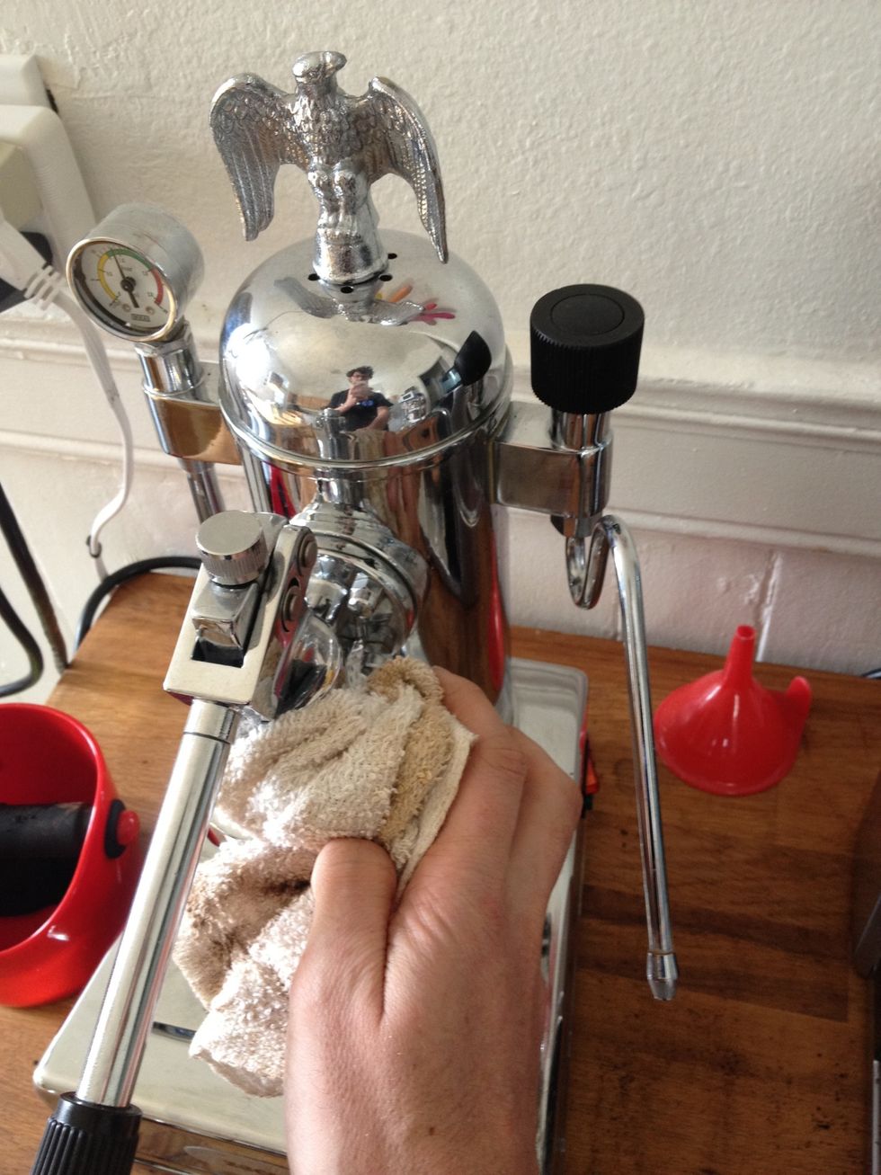 The Italians say there are 5 Ms to making espresso. Bean, grind, tamp & hand are the first 4. The 5th is Maintenance. Take good care of your machine and it will take good care of your coffee!