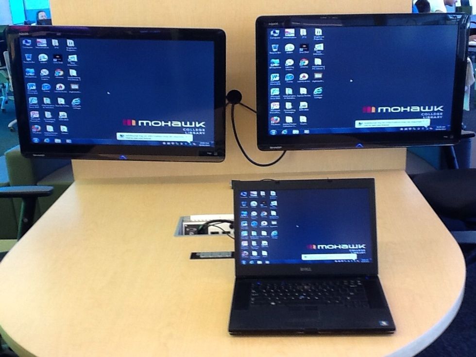 The laptop should now be displayed in the monitor.