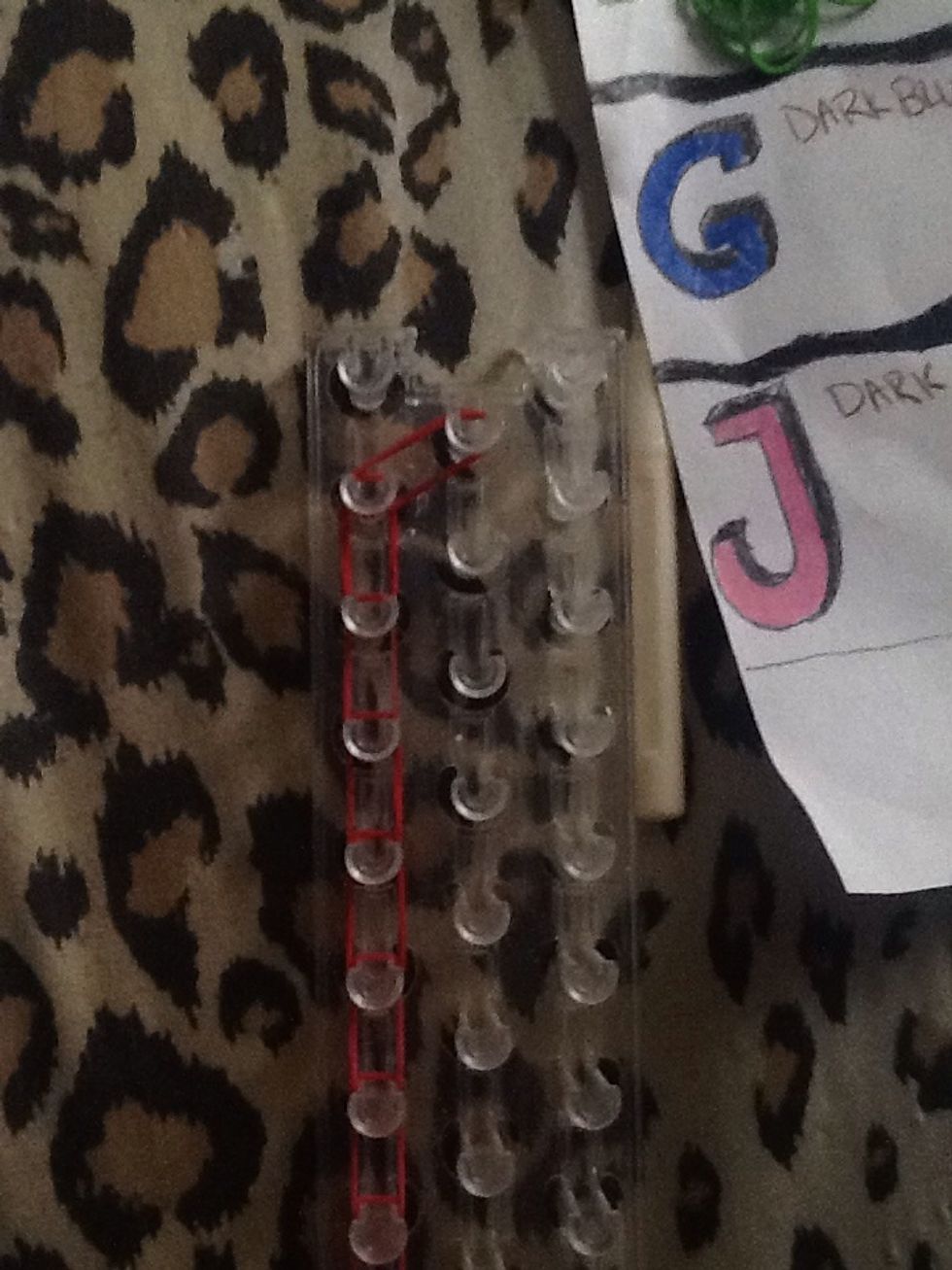 the last band going diagonal