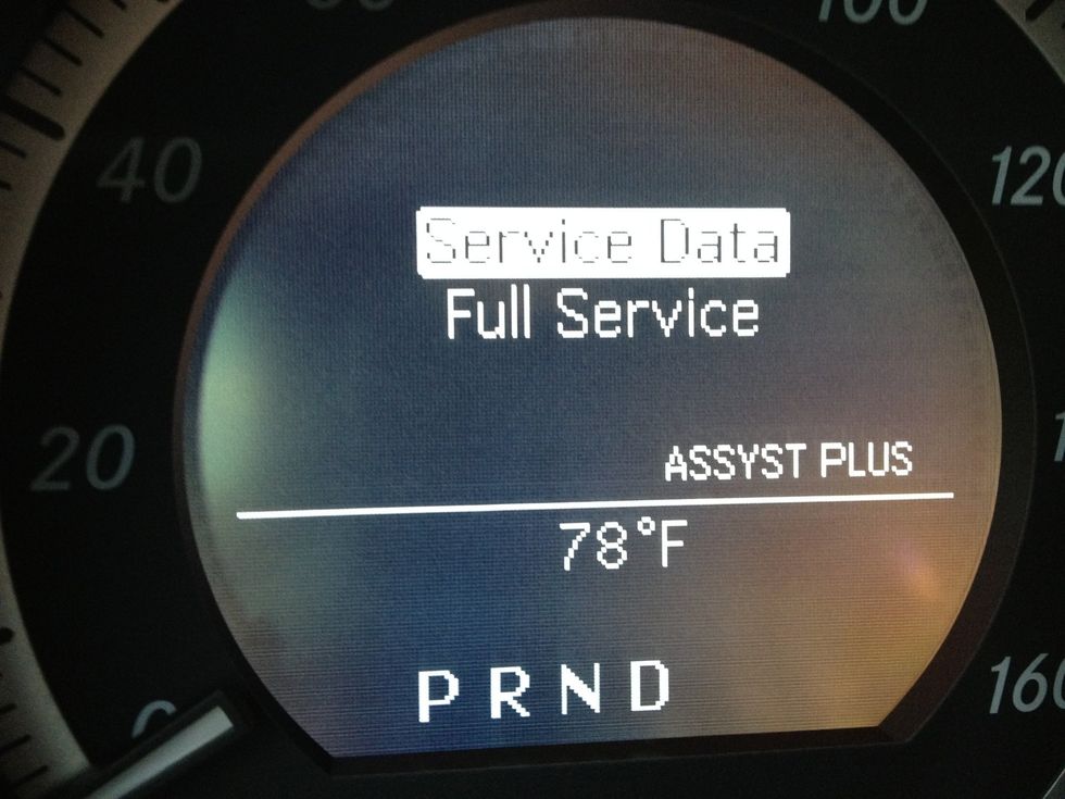 The last menu is for servicing reminders etc.