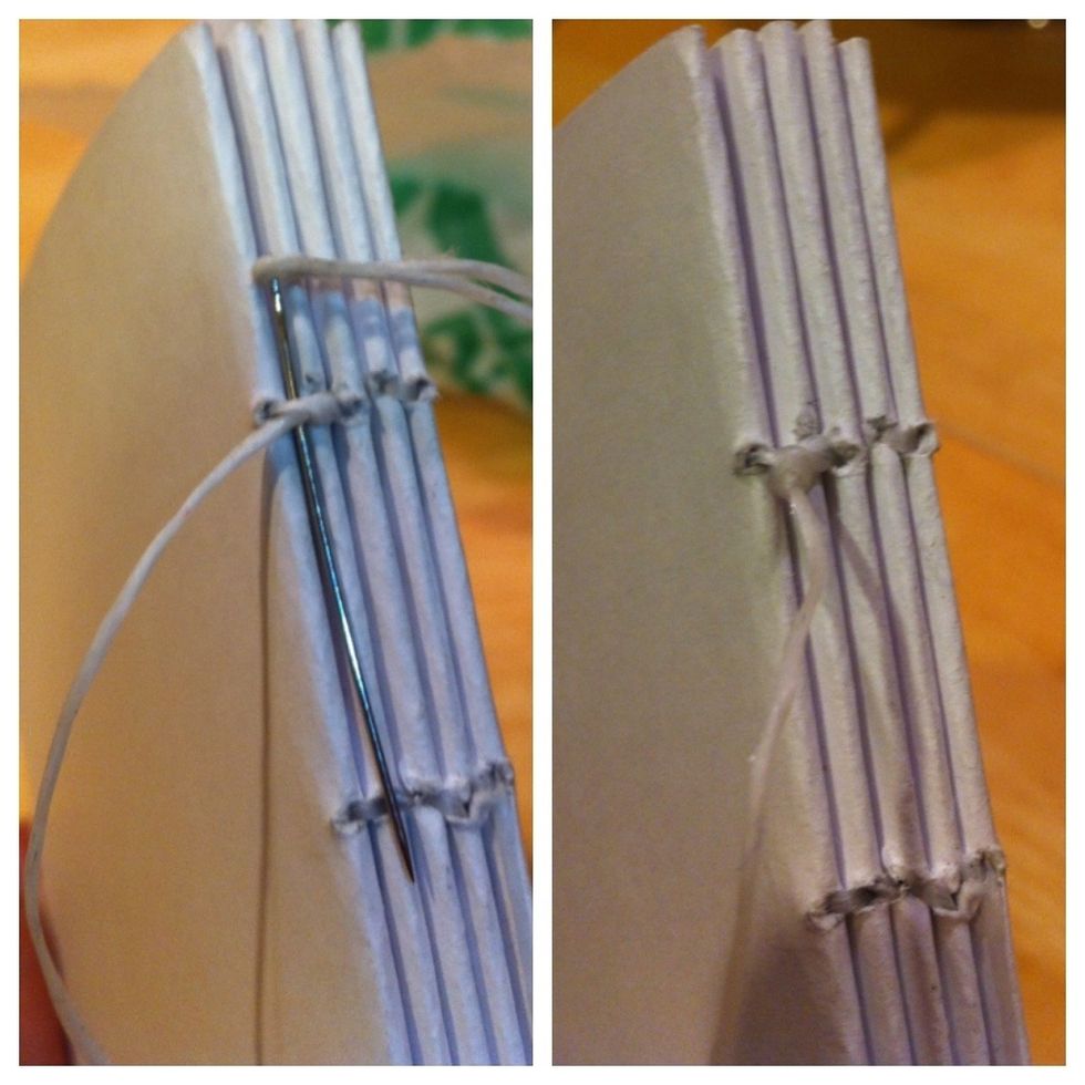 The last part I usually make a little hoop and knot it.