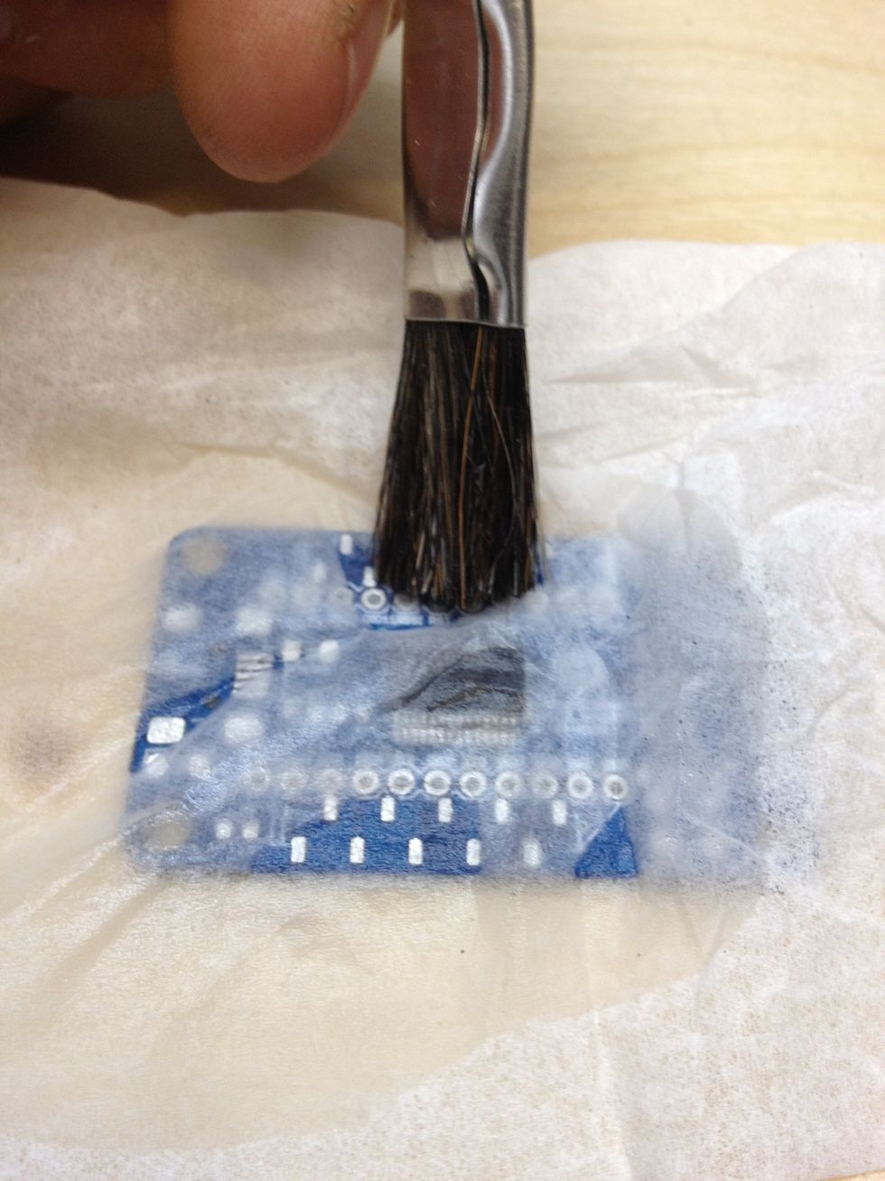 The last step is to give the PCB a thorough cleaning to remove any leftover flux. Flux can be conductive and corrosive so make sure to clean it good. Happy soldering!