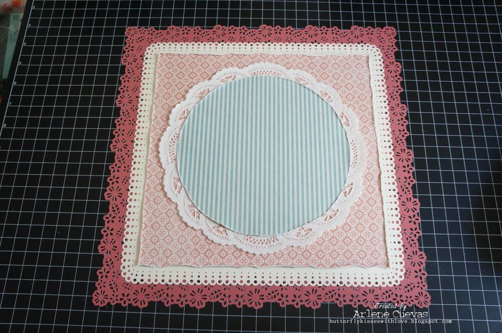 The layers are all adhered down... now the FUN part, it's time to embellish!