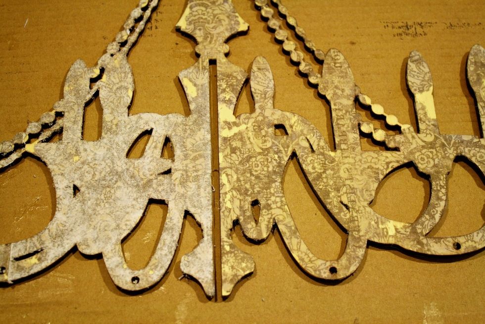 The left side is NOT ready yet. After drying, if you still see a layer of white paper pulp, give it another go with water/rubbing. The right side is good to go! Seal that with more Soft Gloss Gel.