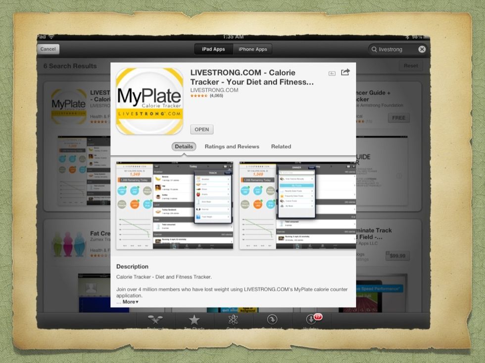 The LIVESTRONG.COM app is a great aid for your diet plan! It also uses the HARRIS BENEDICT FORMULA!