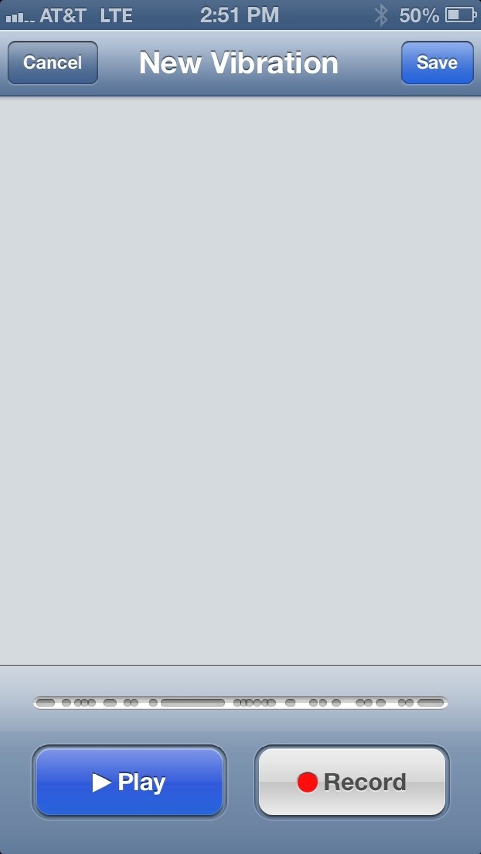 The longer you hold your figure in the square the long the vibration goes. You can then play back your creation by tapping the play button.