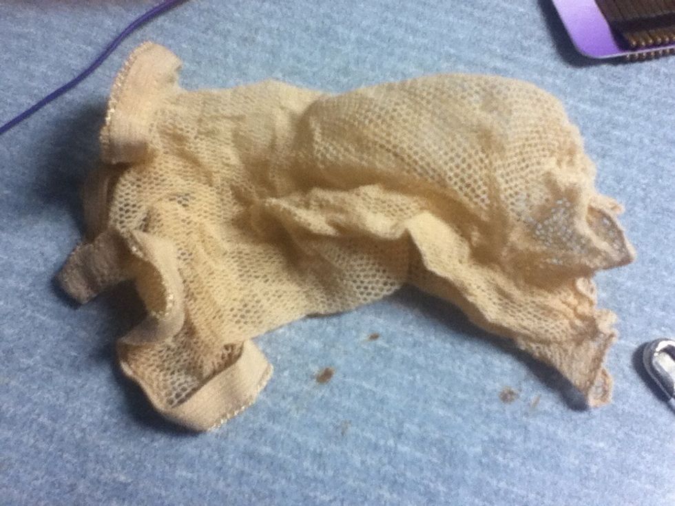 The lunch lady hair net.. Lots of pins, tears, and time for these.