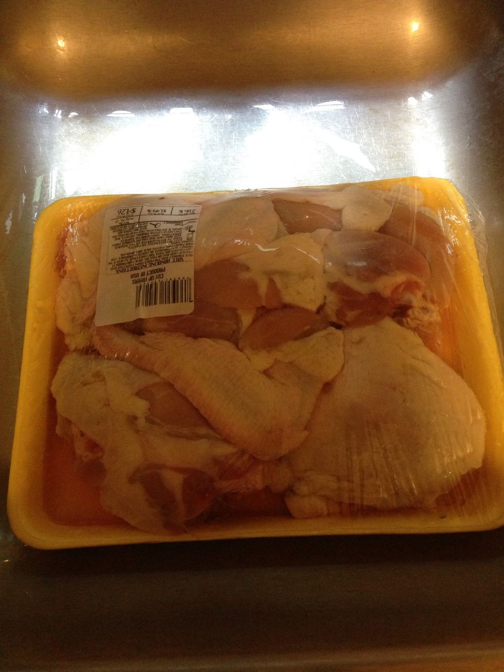 The main ingredient. I used a whole cut up chicken. I also removed the skin.