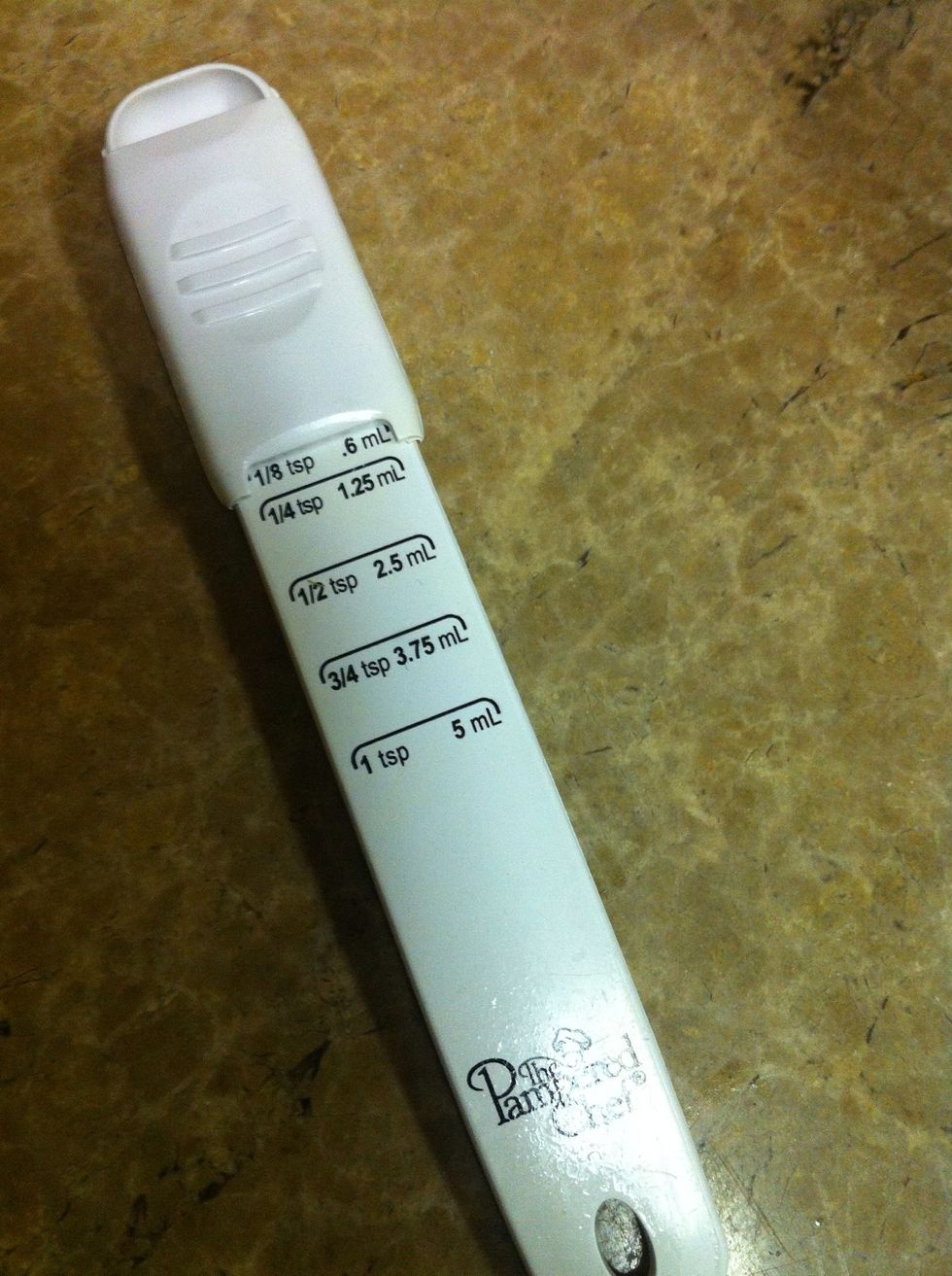 The measuring is kinda small, but 1/8 teaspoon is about a pinch.