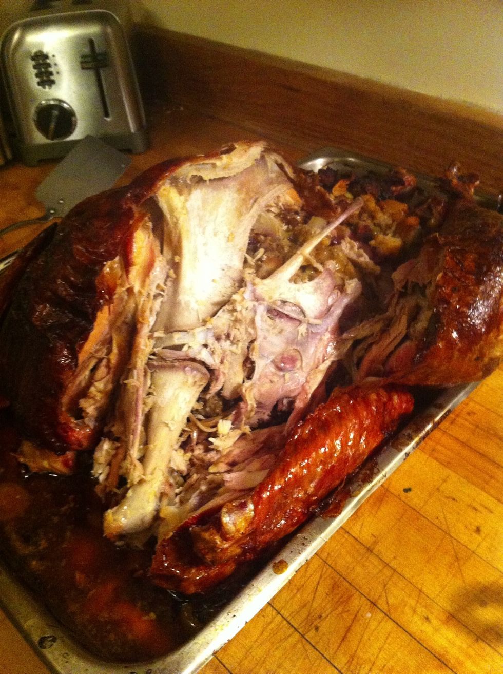 The meat separated easily from the carcass.