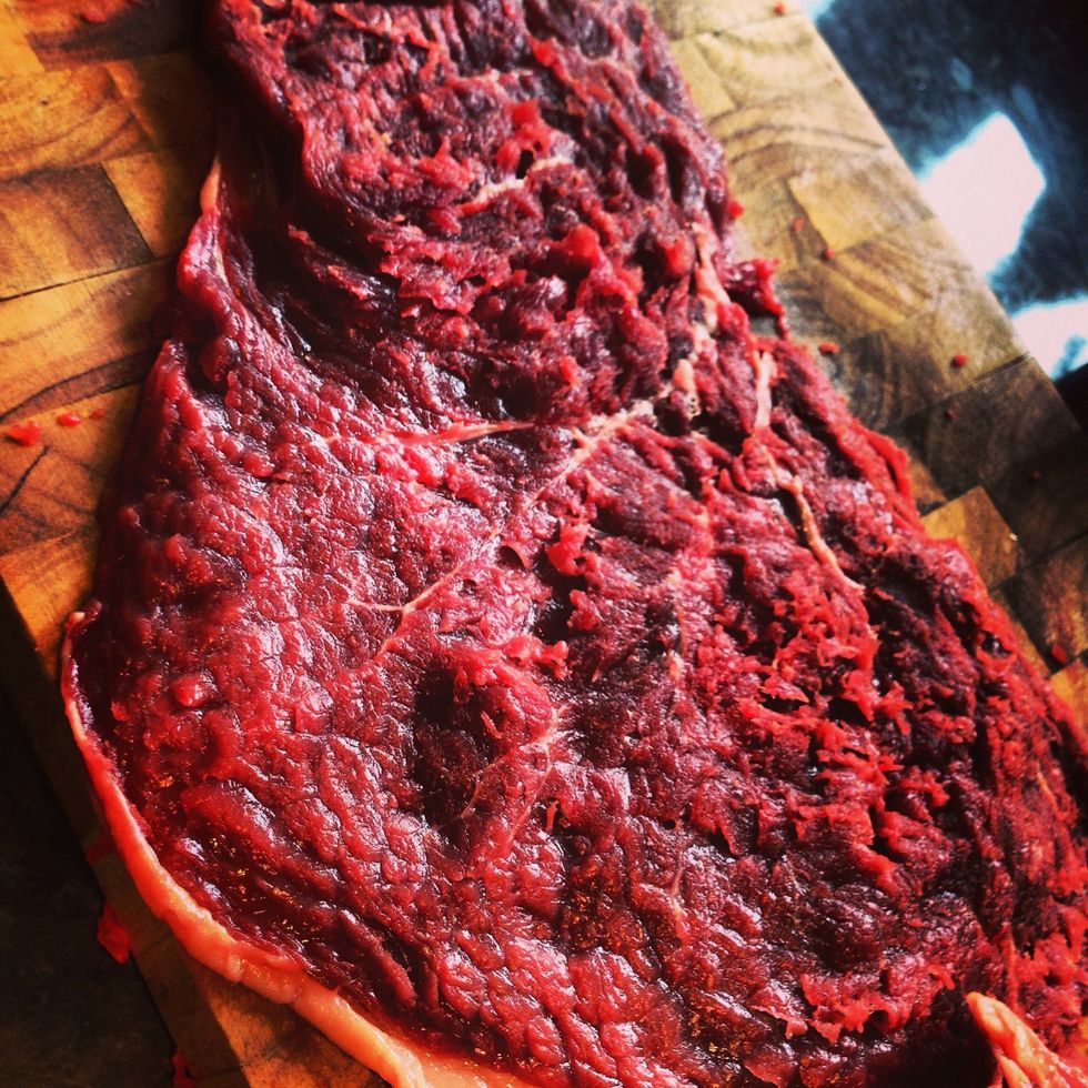 The meat will now be larger than before and will appear torn and flakey. Don't worry if you have separated the meat and made a few holes, it won't matter.