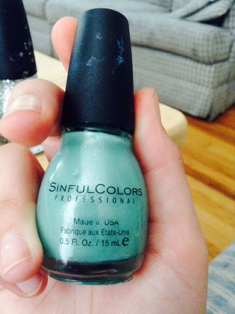 The mint polish is Mint Apple by Singul Colors