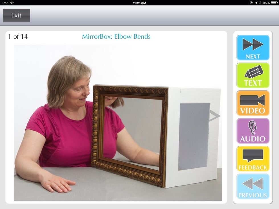 The Mirror Box therapy helps rewire the brain to improve muscular function.