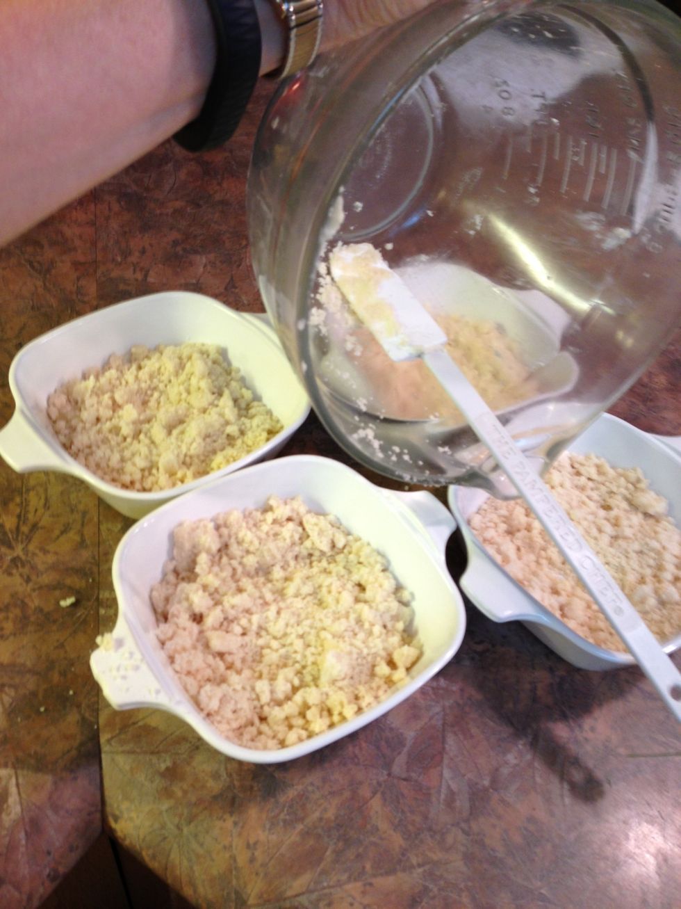 The mixture actually comes easily clean out of the bowl. I use the same bowl to mix the filling while the crust bakes.
