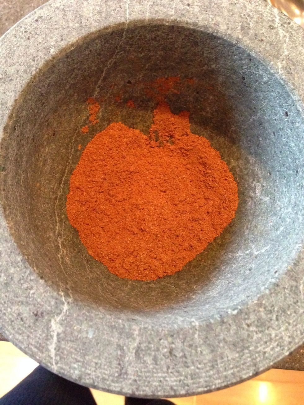 The mixture of spices.