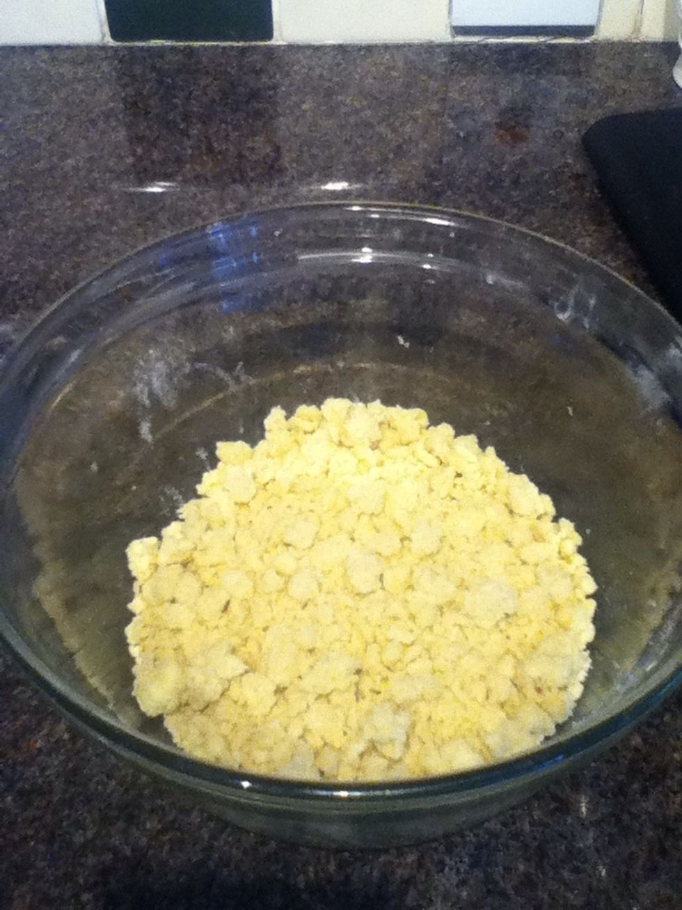 The mixture should now represent large breadcrumbs! \ud83d\udc95