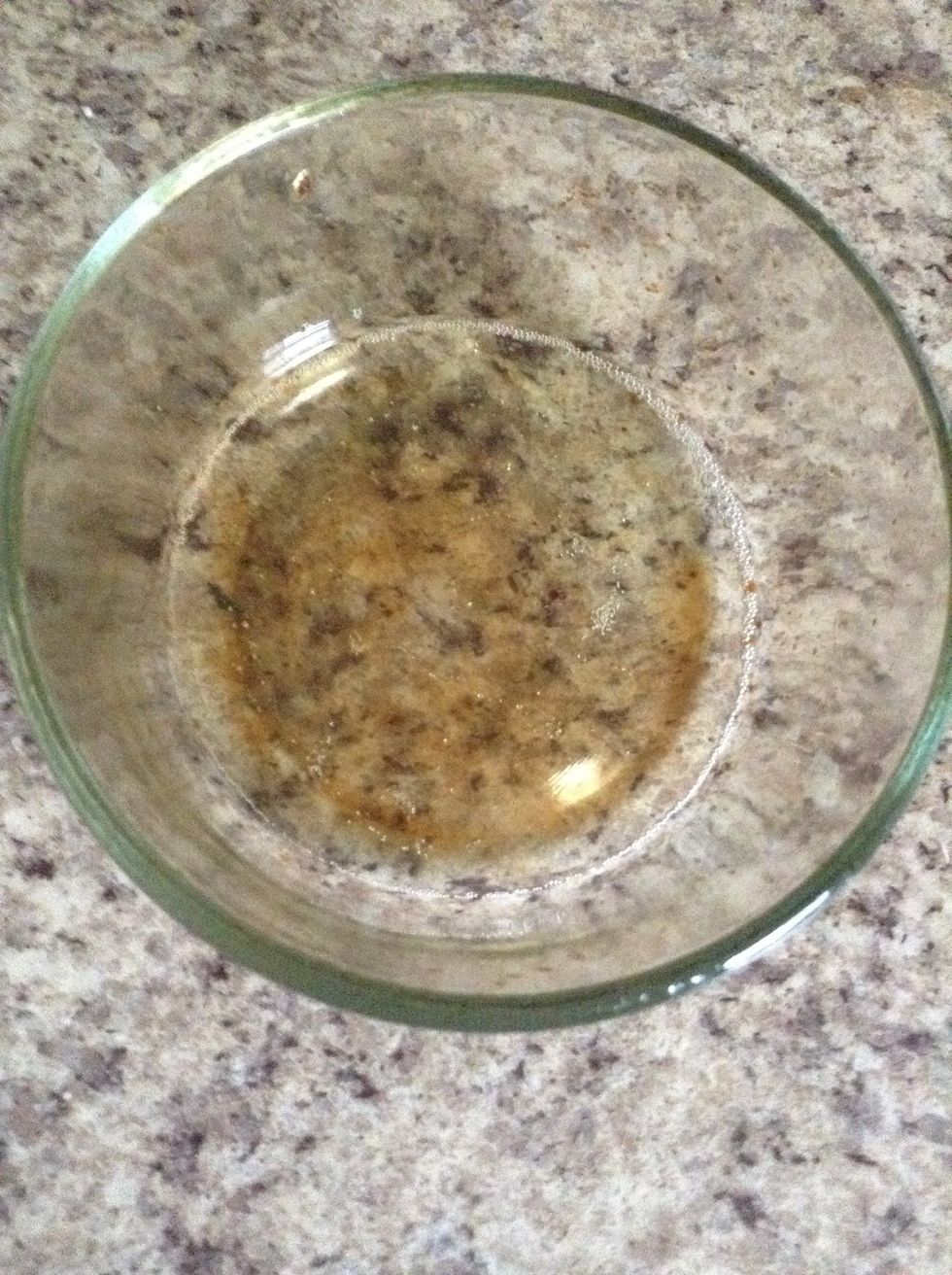 The mixture should turn into a liquified consistency as shown in the picture.