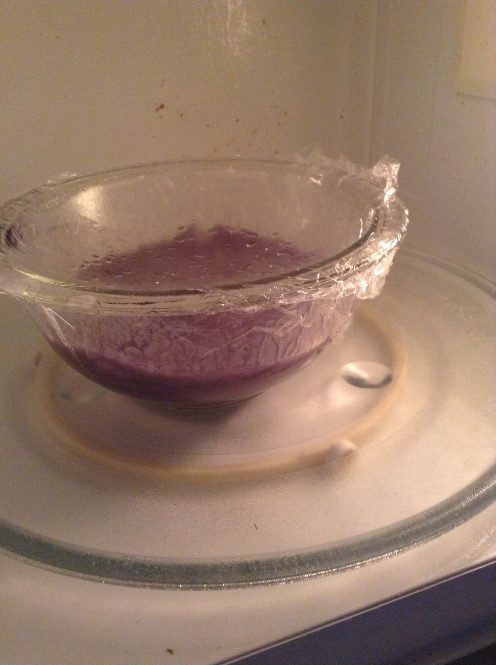 The mixture will turn gooey and sticky