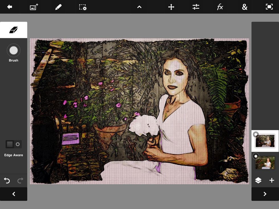 The Moku image now appears as a second layer.