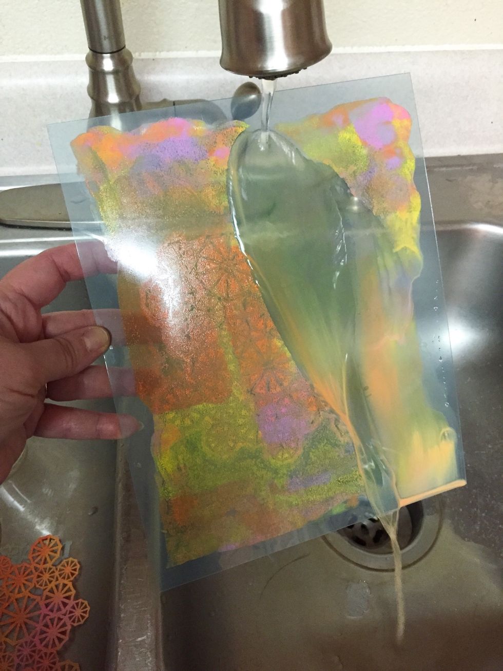 the Monoprint Plates can be rinsed and reused.