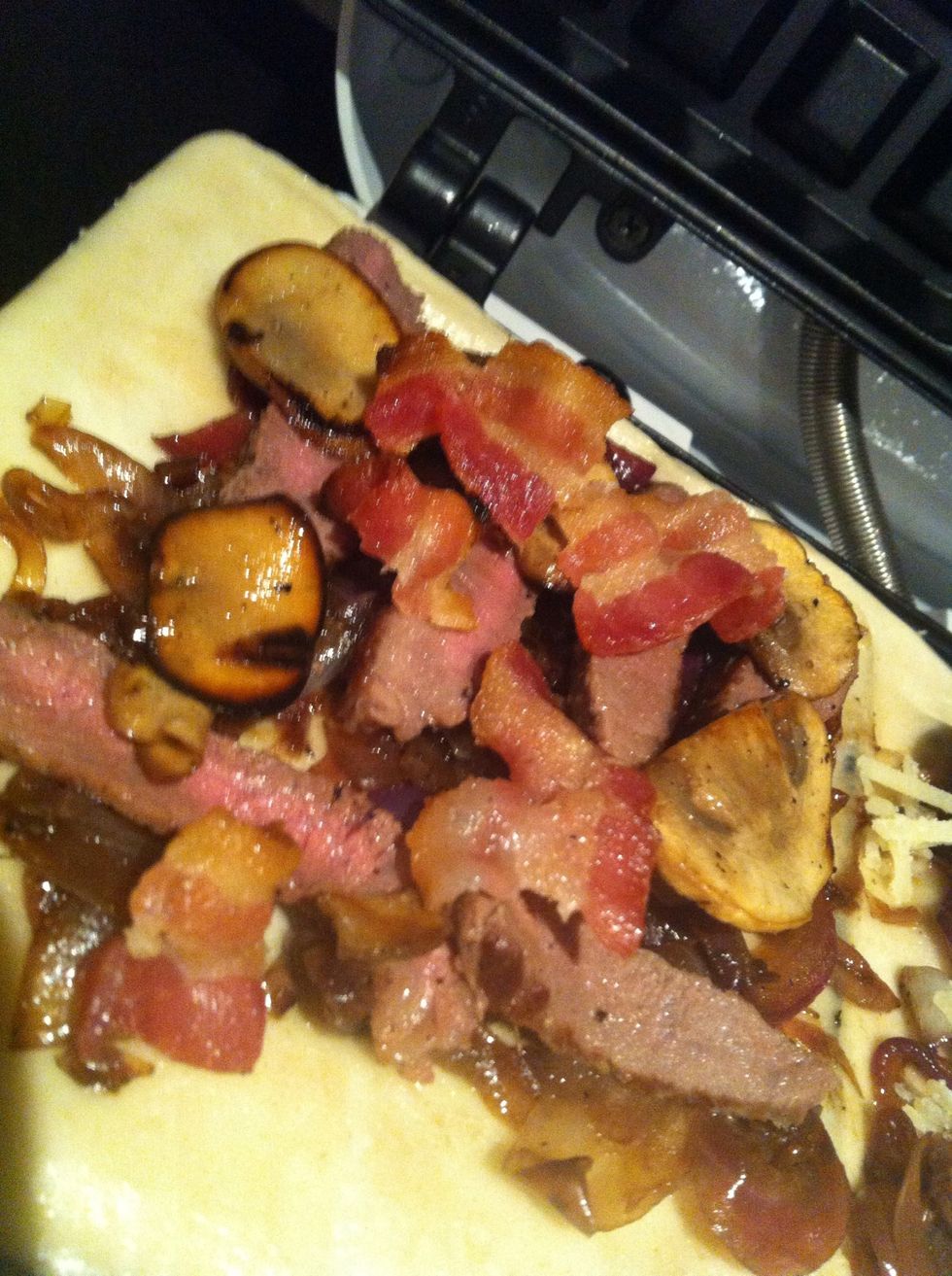 The. Mushroom and ur crispy bacon