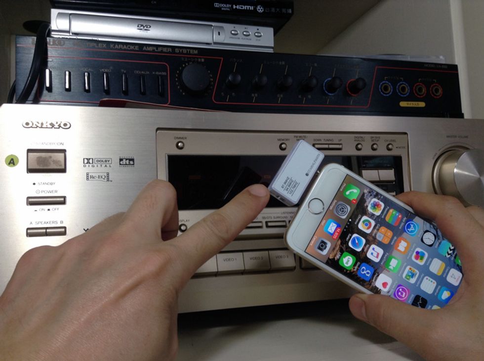 The Music Transmitter for iPhone offers three different setting for best transmission and sound quality depending on your location.