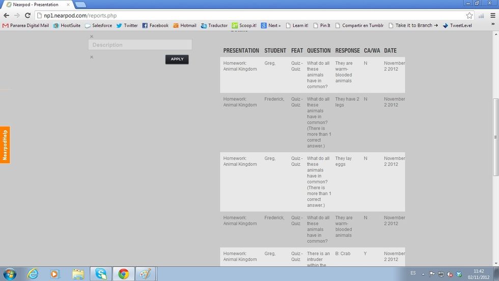 The Nearpod Report will give you detailed information on each student's performance.