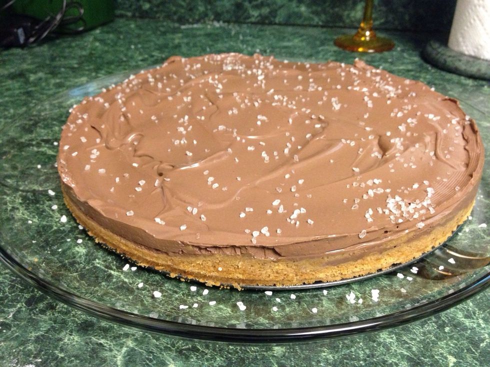 The next day- after it come out of the fridge- take it out of the springform pan ( if you're using one).